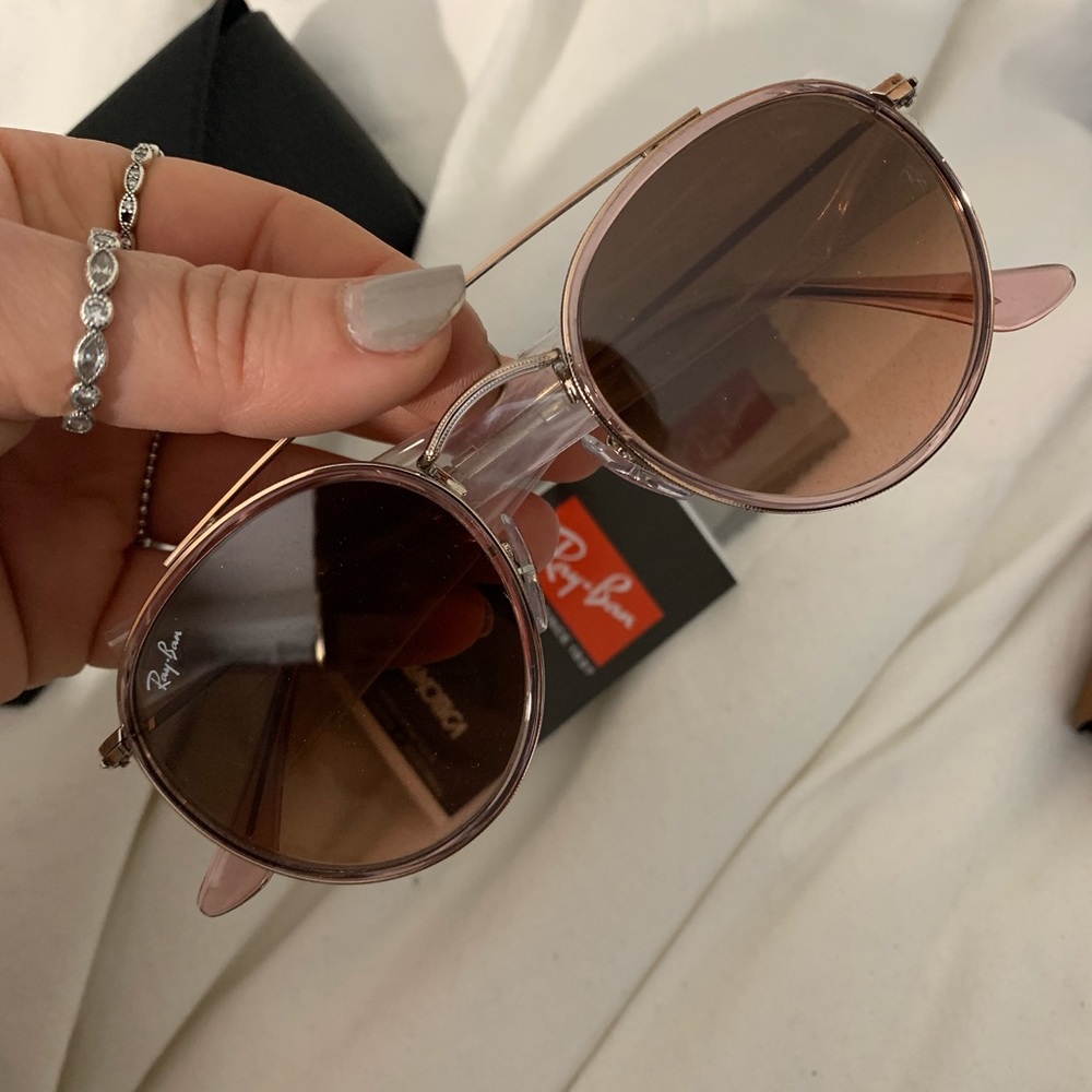 Pink double round bridge ray bans